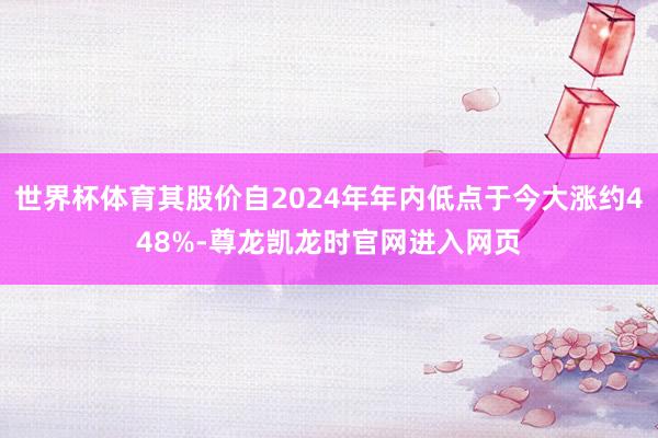 世界杯体育其股价自2024年年内低点于今大涨约448%-尊龙凯龙时官网进入网页